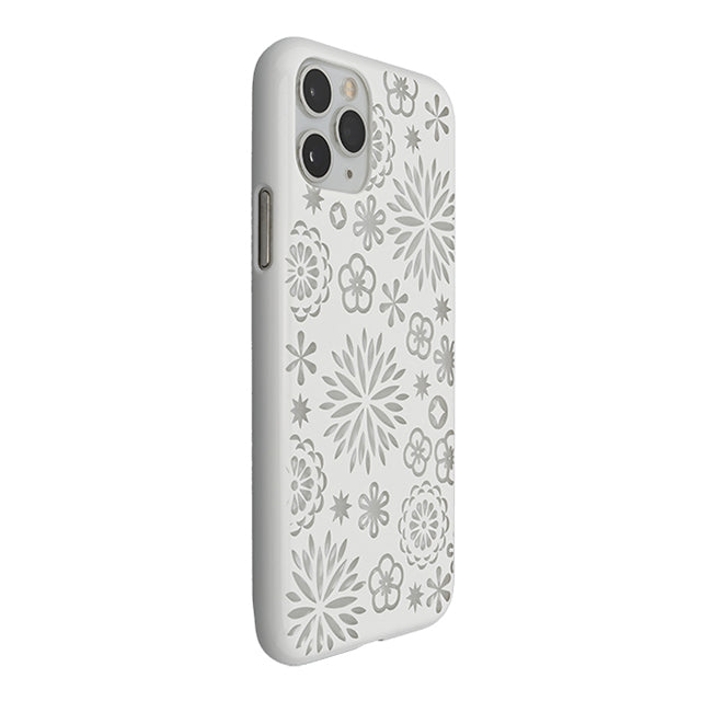 【Web限定】Air Jacket “kiriko” for iPhone11 Pro 花 (ピュアホワイト)