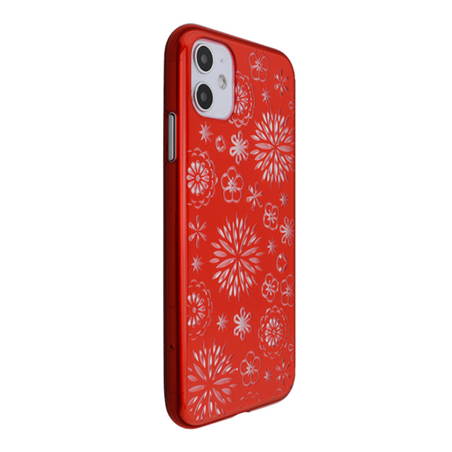【Web限定】Air Jacket “kiriko” for iPhone11 花 (紅)