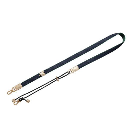 【WEB限定】P.S.SHOULDER STRAP【デニム】幅 20mm(濃紺×グリーン)
