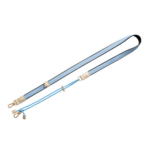 【WEB限定】P.S.SHOULDER STRAP【デニム】幅 20mm(ブリーチ×黒)