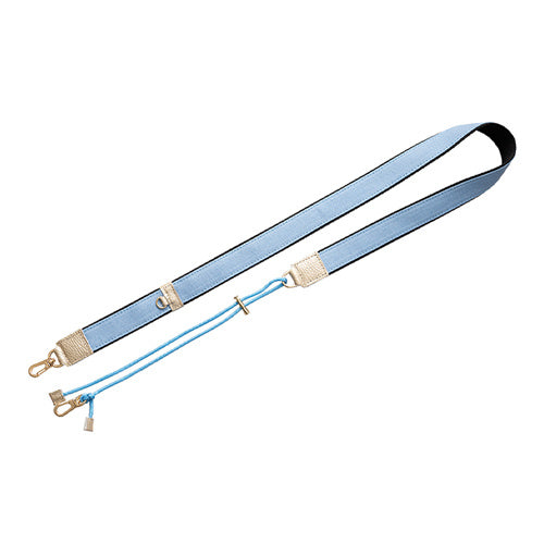 【WEB限定】P.S.SHOULDER STRAP【デニム】幅 30mm(ブリーチ×黒)