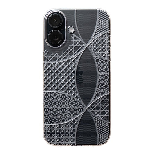【Web限定】Air Jacket "kiriko" for iPhone 16 千代柄(七宝)(クリア)