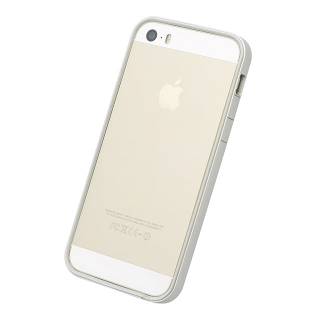 フラットバンパーセット for iPhone SE/5s/5 (シルバー&ホワイト)