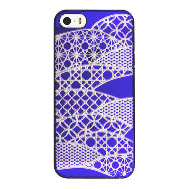 【Web限定】AIR JACKET ”kiriko” for iPhone SE/5s/5 (千代柄・葡萄)