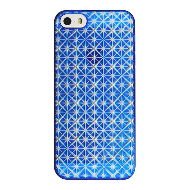 【Web限定】AIR JACKET ”kiriko” for iPhone SE/5s/5 (七宝柄・瑠璃)