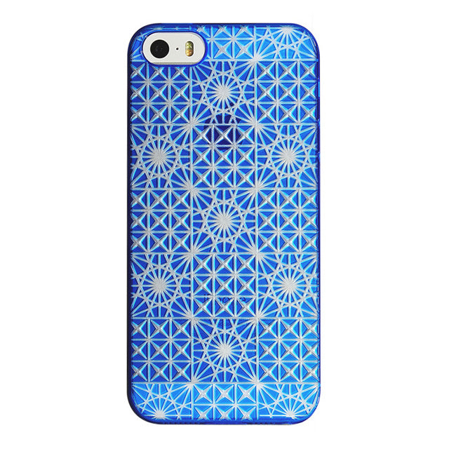 【Web限定】AIR JACKET ”kiriko” for iPhone SE/5s/5 (市松紋/菊篭目と麻の葉・瑠璃)