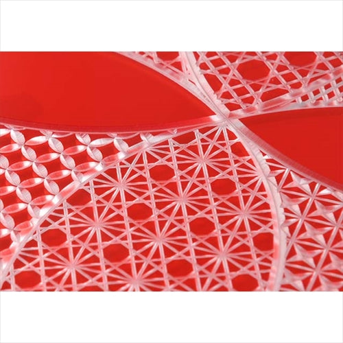 【Web限定】Air Jacket "kiriko" for iPhone 14 Pro 千代柄(七宝)(紅)