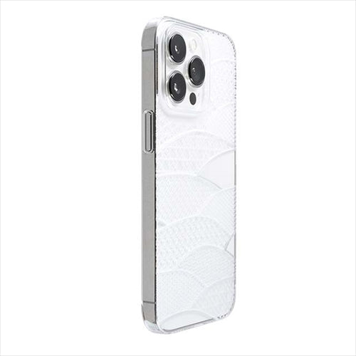 【Web限定】Air Jacket "kiriko" for iPhone 14 Pro 千代柄(扇)(クリア)
