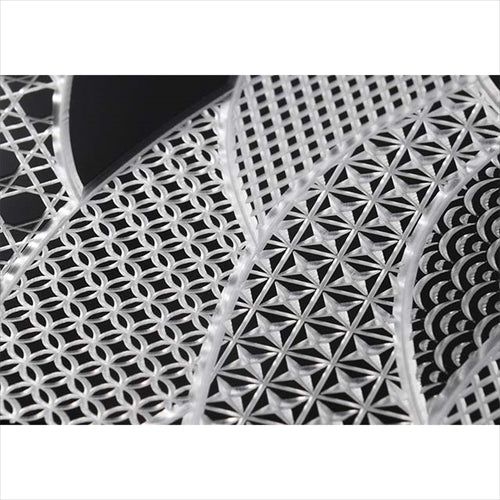 【Web限定】Air Jacket "kiriko" for iPhone 15 千代柄(扇)(ピアノブラック)