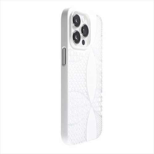 【Web限定】Air Jacket "kiriko" for iPhone 15 Pro 千代柄(七宝)(ピュアホワイト)