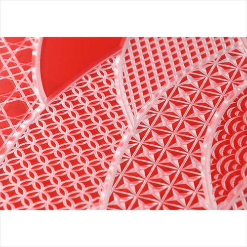 【Web限定】Air Jacket "kiriko" for iPhone 15 Pro 千代柄(扇)(紅)