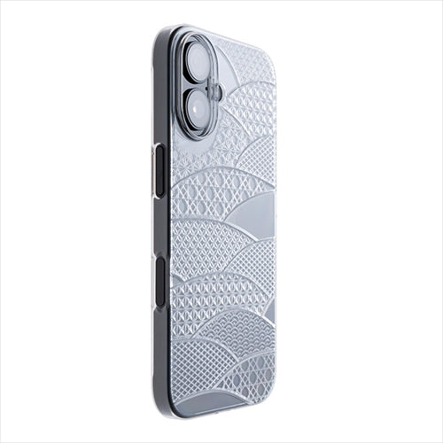 【Web限定】Air Jacket "kiriko" for iPhone 16 千代柄(扇)(クリア)