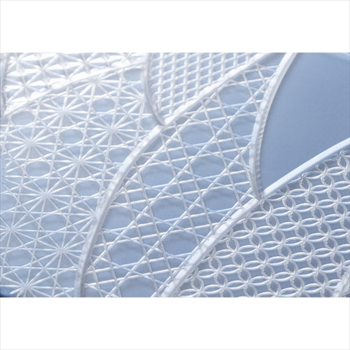 【Web限定】Air Jacket "kiriko" for iPhone 16 Plus 千代柄(扇)(クリアネイビー)