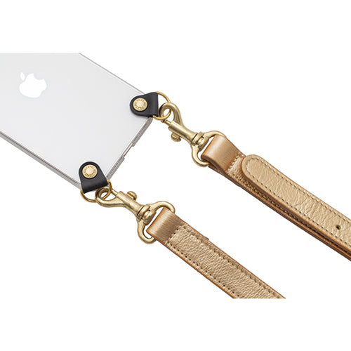 【WEB限定】P.S.SHOULDER STRAP【レザー】(ゴールド )