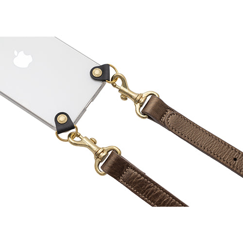 【WEB限定】P.S.SHOULDER STRAP【レザー】(ブロンズ )