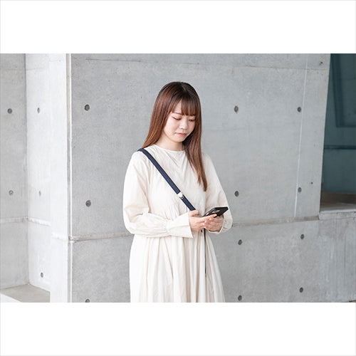 【WEB限定】P.S.SHOULDER STRAP【デニム】幅 20mm(濃紺×黒)