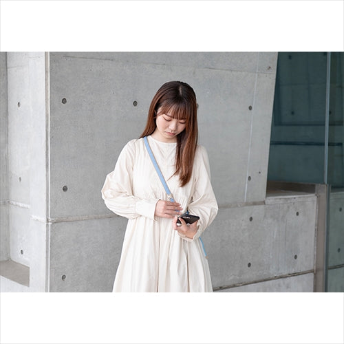 【WEB限定】P.S.SHOULDER STRAP【デニム】幅 20mm(ブリーチ×ベージュ)