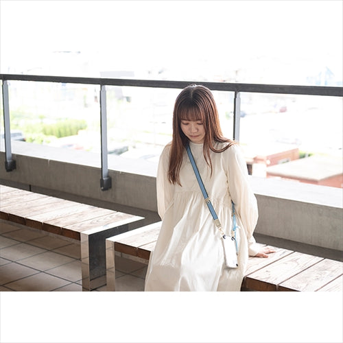 【WEB限定】P.S.SHOULDER STRAP【デニム】幅 20mm(ブリーチ×グリーン)