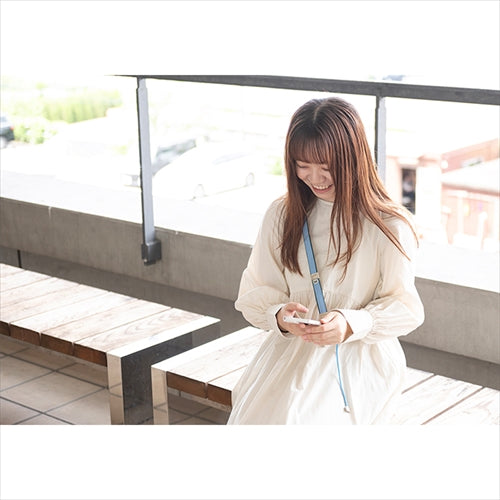 【WEB限定】P.S.SHOULDER STRAP【デニム】幅 20mm(ブリーチ×グリーン)