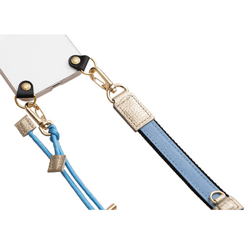 【WEB限定】P.S.SHOULDER STRAP【デニム】幅 20mm(ブリーチ×黒)