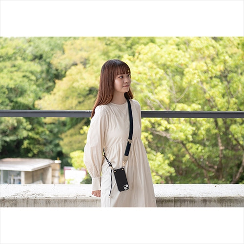 【WEB限定】P.S.SHOULDER STRAP【デニム】幅 30mm(濃紺×グリーン)
