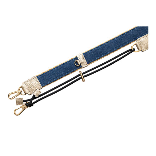 【WEB限定】P.S.SHOULDER STRAP【デニム】幅 30mm(フェード×ベージュ)