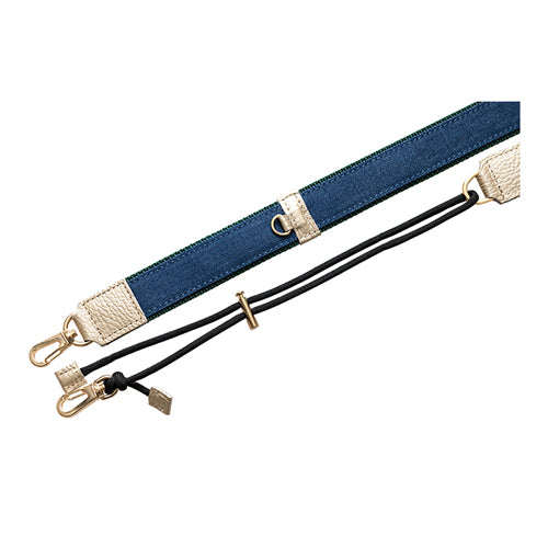 【WEB限定】P.S.SHOULDER STRAP【デニム】幅 30mm(フェード×グリーン)