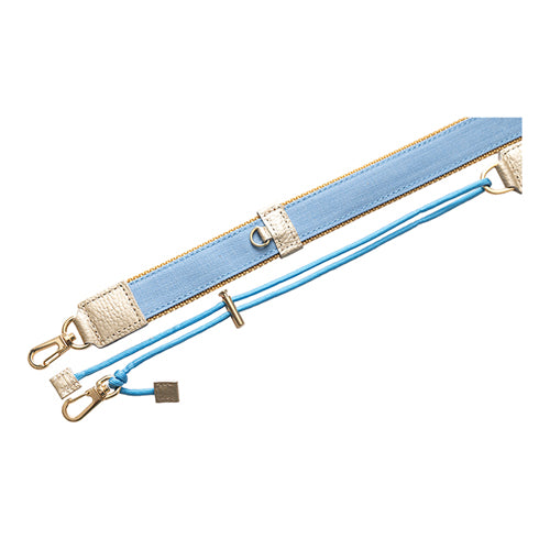 【WEB限定】P.S.SHOULDER STRAP【デニム】幅 30mm(ブリーチ×ベージュ)