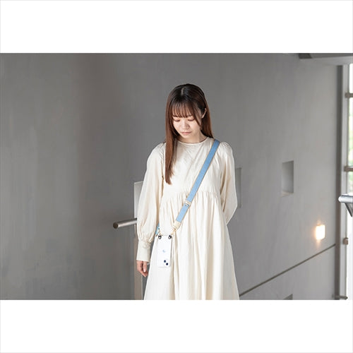 【WEB限定】P.S.SHOULDER STRAP【デニム】幅 30mm(ブリーチ×ベージュ)