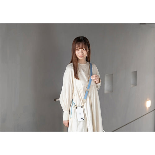 【WEB限定】P.S.SHOULDER STRAP【デニム】幅 30mm(ブリーチ×ベージュ)