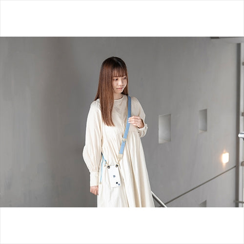 【WEB限定】P.S.SHOULDER STRAP【デニム】幅 30mm(ブリーチ×ベージュ)