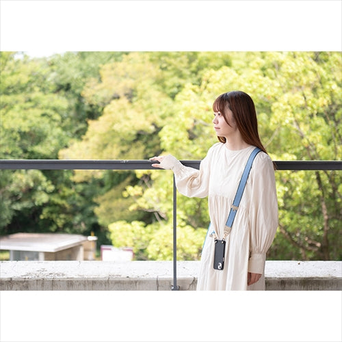 【WEB限定】P.S.SHOULDER STRAP【デニム】幅 30mm(ブリーチ×グリーン)