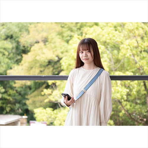 【WEB限定】P.S.SHOULDER STRAP【デニム】幅 30mm(ブリーチ×グリーン)