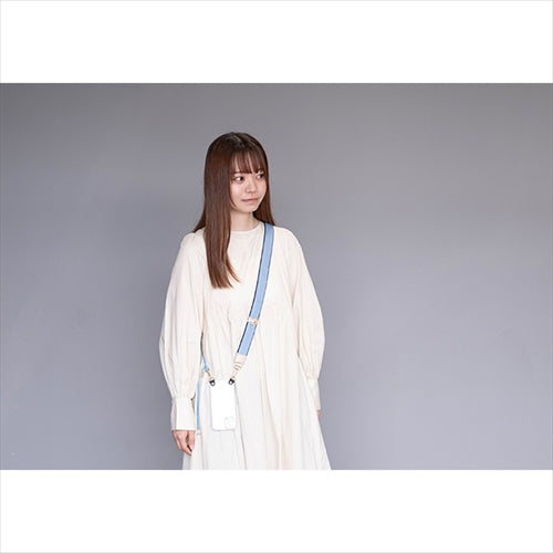 【WEB限定】P.S.SHOULDER STRAP【デニム】幅 30mm(ブリーチ×黒)