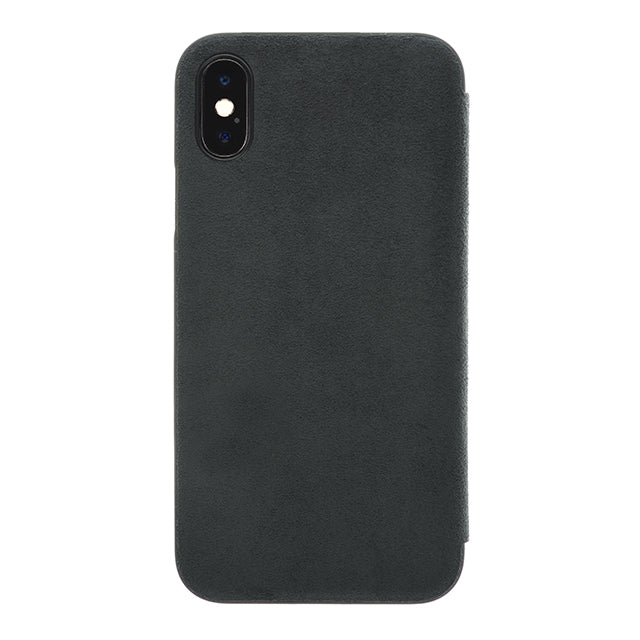 Ultrasuede(R) Flip Case for iPhone X (Asphalt)