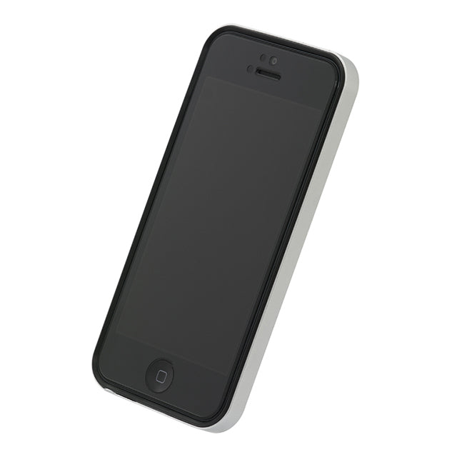 フラットバンパーセット for iPhone SE/5s/5 (シルバー&ブラック)