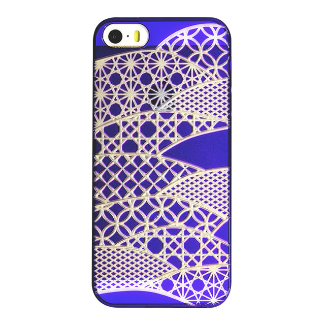 【Web限定】AIR JACKET ”kiriko” for iPhone SE/5s/5 (千代柄・葡萄)