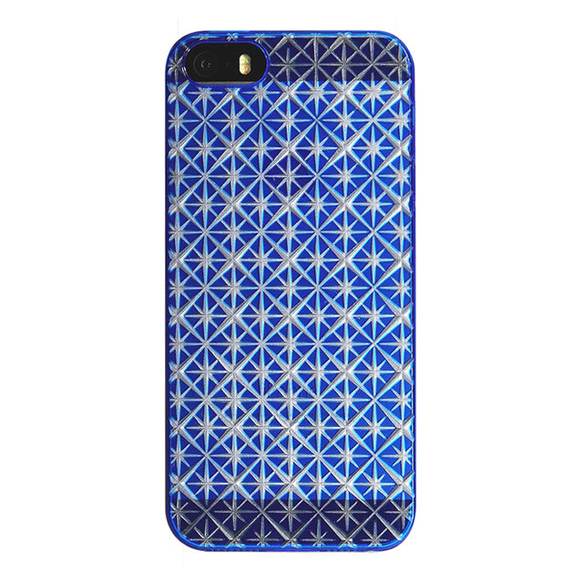 【Web限定】AIR JACKET ”kiriko” for iPhone SE/5s/5 (七宝柄・瑠璃)