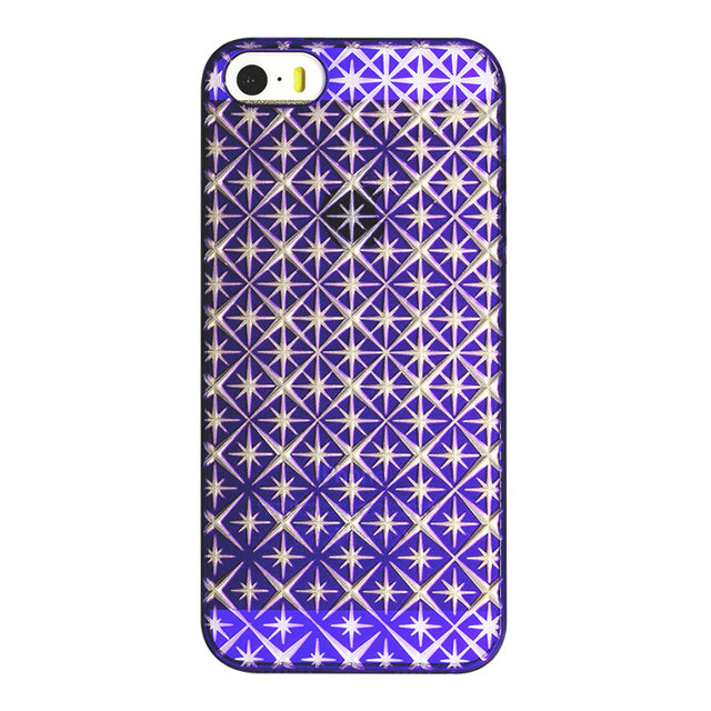 【Web限定】AIR JACKET ”kiriko” for iPhone SE/5s/5 (七宝柄・葡萄)