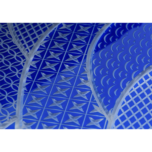【Web限定】Air Jacket “kiriko” for iPhone11 Pro Max 千代柄(扇) (瑠璃)