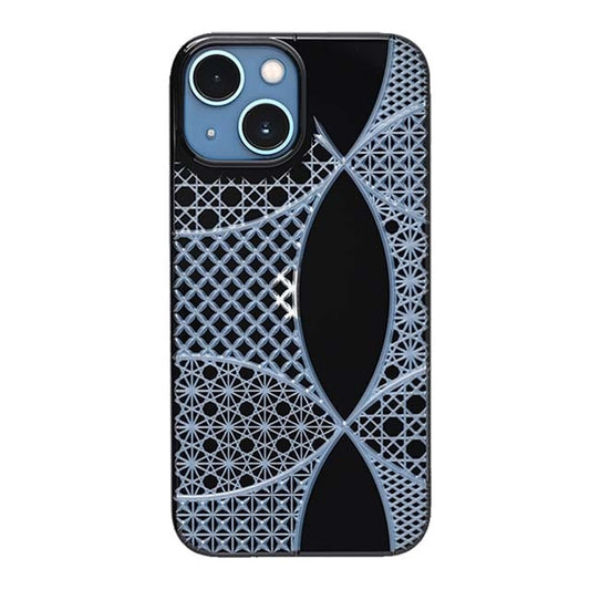 【Web限定】Air Jacket "kiriko" for iPhone 13 mini 千代柄(七宝) (ピアノブラック)