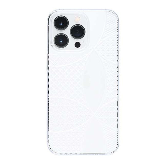 【Web限定】Air Jacket "kiriko" for iPhone 13 Pro 千代柄(七宝) (クリア)
