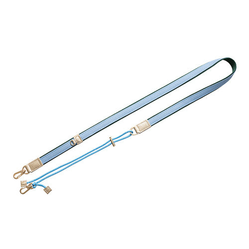 【WEB限定】P.S.SHOULDER STRAP【デニム】幅 20mm(ブリーチ×グリーン)