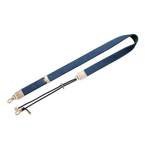 【WEB限定】P.S.SHOULDER STRAP【デニム】幅 30mm(フェード×グリーン)