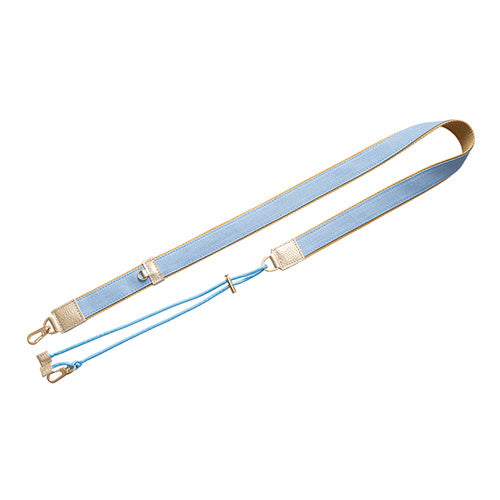 【WEB限定】P.S.SHOULDER STRAP【デニム】幅 30mm(ブリーチ×ベージュ)