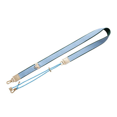 【WEB限定】P.S.SHOULDER STRAP【デニム】幅 30mm(ブリーチ×グリーン)