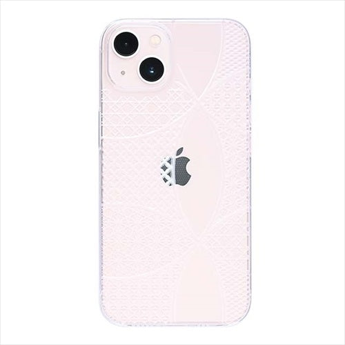 【Web限定】Air Jacket "kiriko" for iPhone 15 Plus 千代柄(七宝)(クリア)
