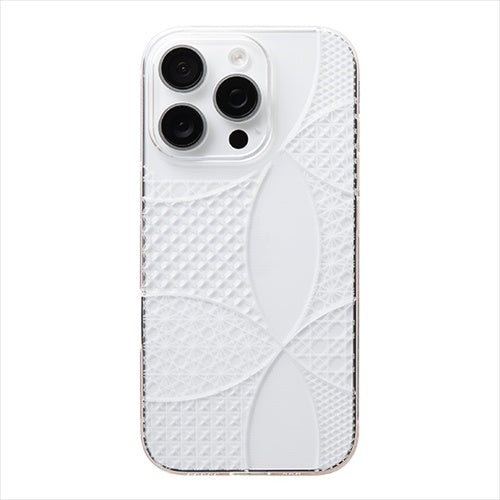 【Web限定】Air Jacket "kiriko" for iPhone 16 Pro 千代柄(七宝)(クリア)