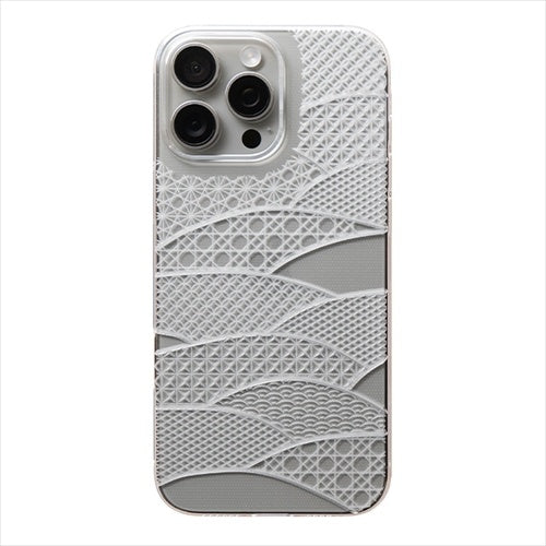 【Web限定】Air Jacket "kiriko" for iPhone 16 Pro Max 千代柄(扇)(クリア)