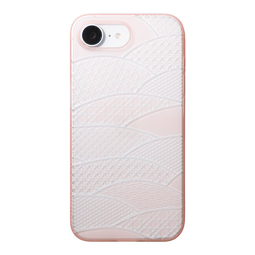 【Web限定】Air Jacket "kiriko" for iPhone 16e 千代柄（扇）(クリアピンク)